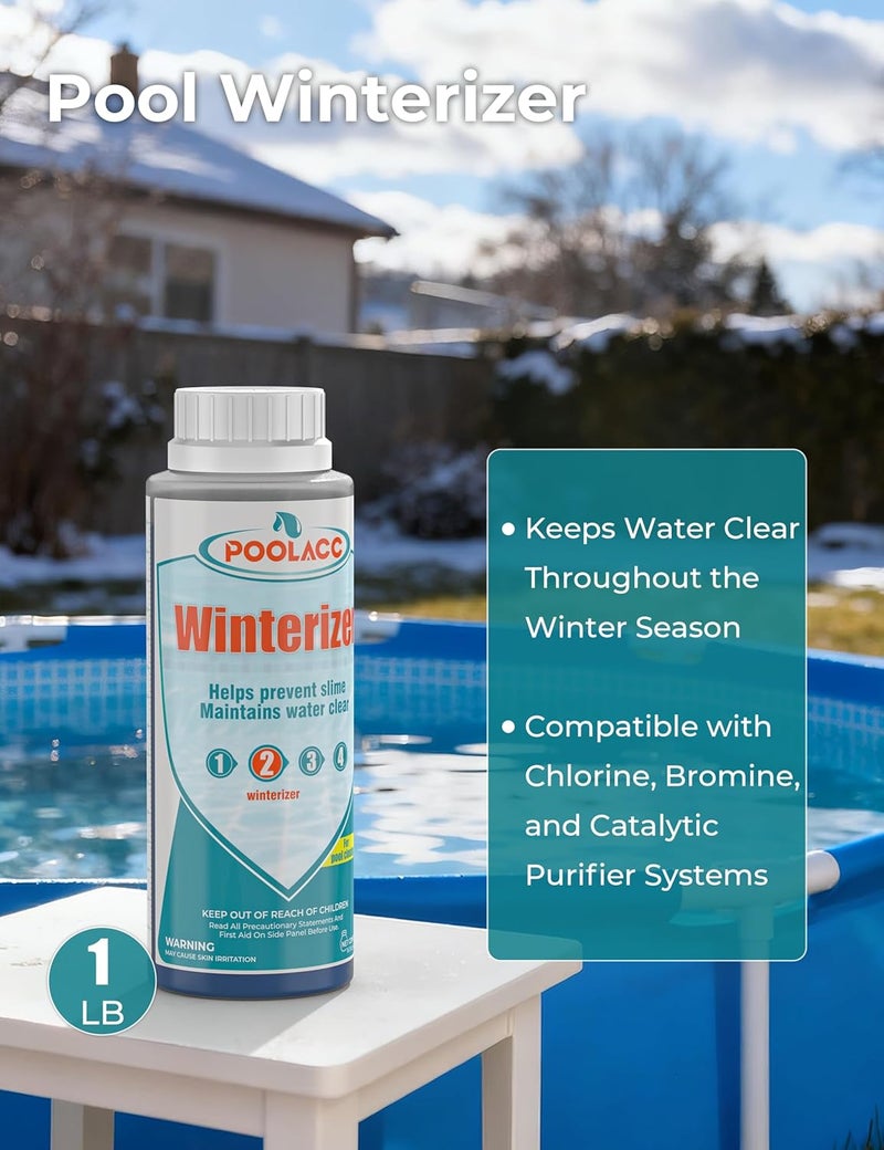 POOLACC All-in-One Winter Pool Closing Kit for Above Ground Pools and In-ground Pools, Handles Up to 7,500 Gallons, Swimming Pool Winterizing Kit with Multiple Accessories - Image 4